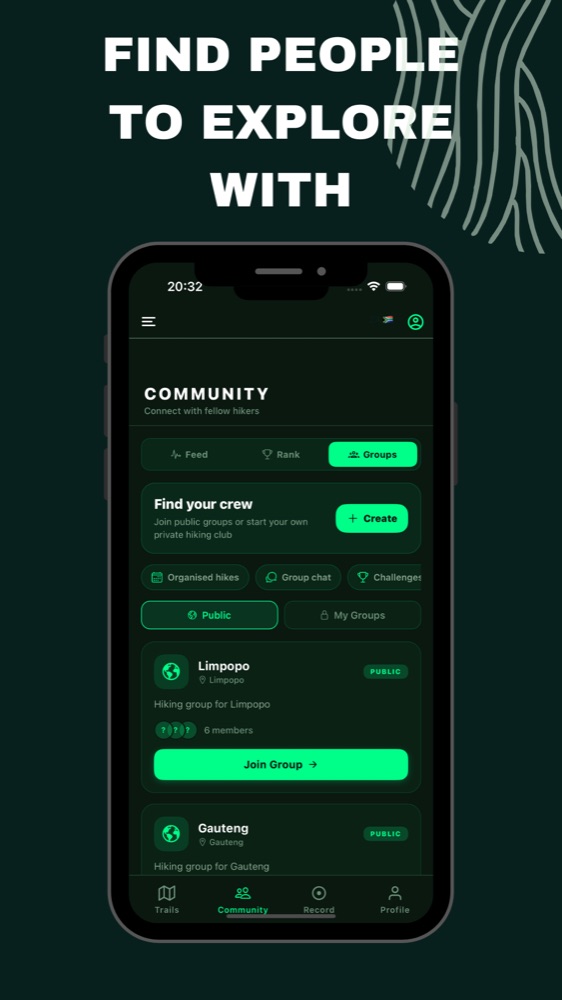 Find people to explore with